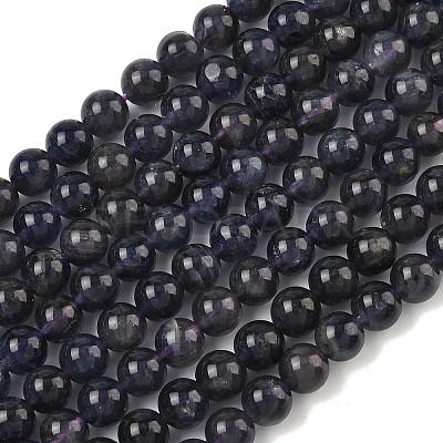 Natural Cordierite/Iolite/Dichroite Beads Strands G-P132-14-6mm-1