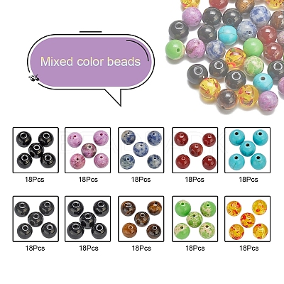 180Pcs 7 Style Natural & Synthetic Gemstone Beads G-YW0001-13-1