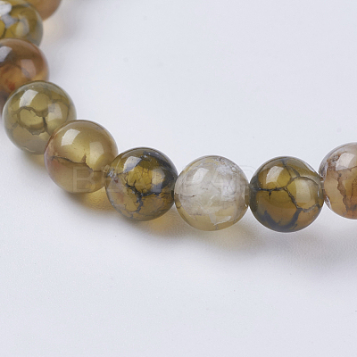 Natural Dragon Veins Agate Beads Strands X-G-G515-6mm-02B-1