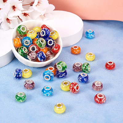 Glow In The Dark Handmade Luminous Style Lampwork Large Hole European Beads LPDL-BT0001-01-1