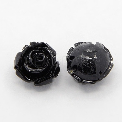 Synthetic Coral 3D Flower Rose Beads CORA-A006-15mm-047-1