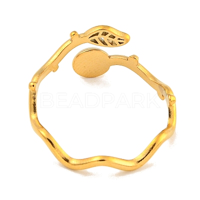 Ion Plating(IP) 304 Stainless Steel Cuff Finger Ring Components STAS-P365-28G-1
