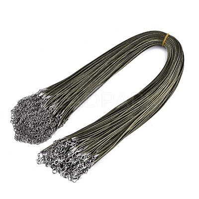 Waxed Cotton Cord Necklace Making MAK-S034-020-1