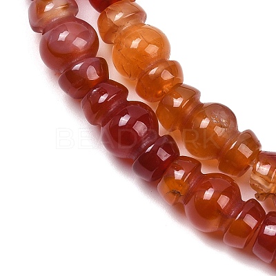 Natural Red Agate(Dyed & Heated) Beads Strands G-P595-B02-01-1