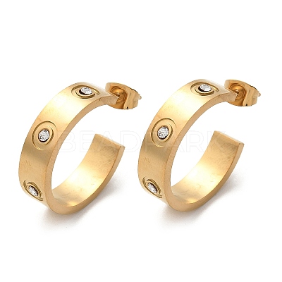 304 Stainless Steel Stud Earrings EJEW-S253-17G-1