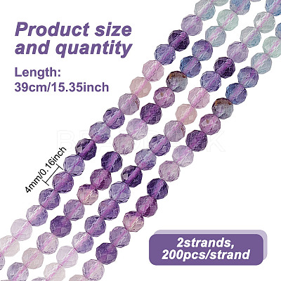 2 Strands Natural Fluorite Beads Strands G-GO0001-60-1