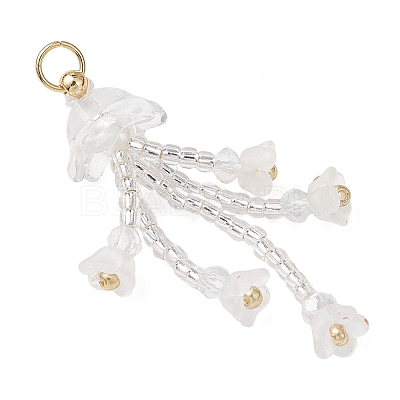Glass Seed Beaded Pendants PALLOY-MZ01230-02-1