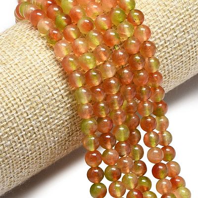 Natural Malaysia Jade Beads Strands G-L645-C01-6mm-25-1