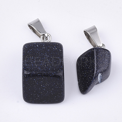 Synthetic Blue Goldstone Pendants G-Q996-13-1