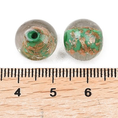 Handmade Gold Sand Lampwork Beads LAMP-K029-08I-1