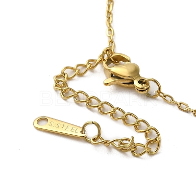 Brass Micro Pave Cubic Zirconia Pendant Necklaces NJEW-E106-11KCG-03-1