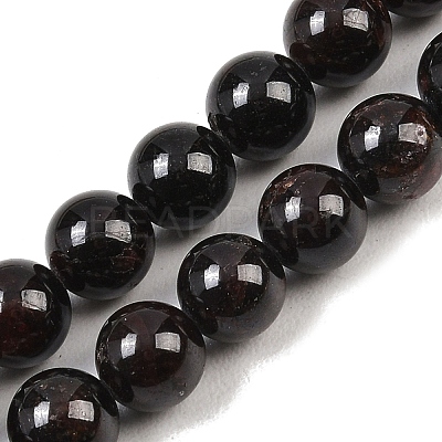 Round Natural Garnet Beads Strands X-G-D751-8mm-1