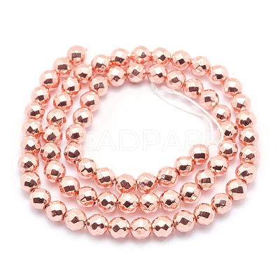 Electroplate Non-magnetic Synthetic Hematite Beads Strands G-L485-03A-RG-1