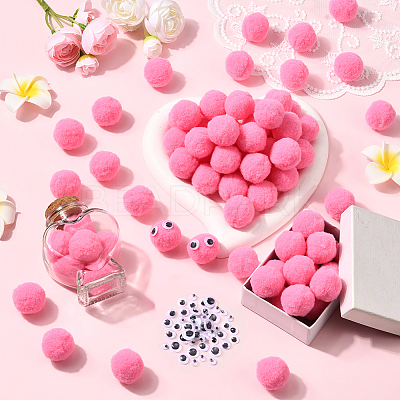 150Pcs Polyester Pom Pom Ball DIY-SC0031-33D-1