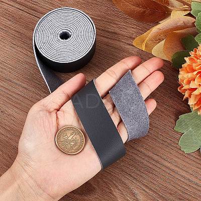 Flat Microfiber Imitation Leather Cord LC-WH0006-07B-02-1