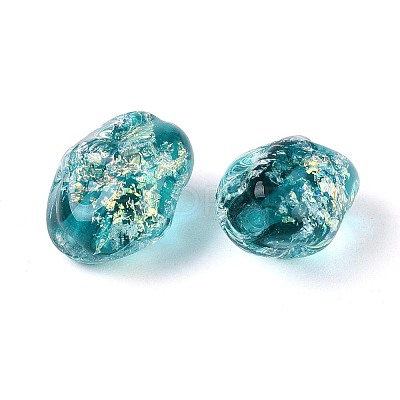 Handmade Foil Glass Beads Strands FOIL-N033-02C-1