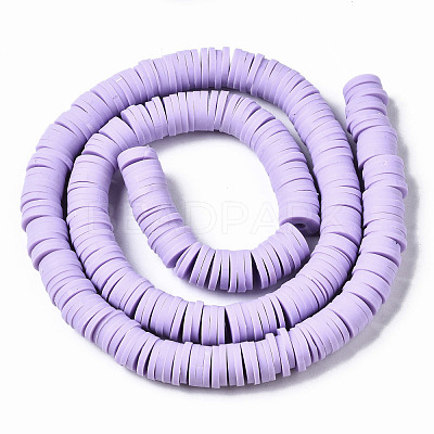 Handmade Polymer Clay Beads Strands X-CLAY-R089-8mm-146-1