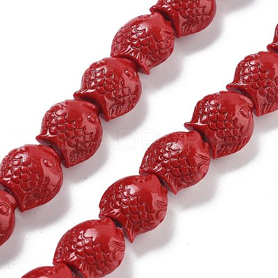 Synthetic Coral Carved Beads Strands CORA-C003-13B-02-1