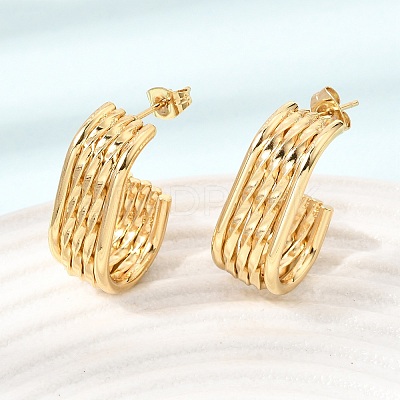 201 Stainless Steel Stud Earrings SA-CBA4A0D-07G-1