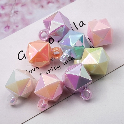 UV Plating Rainbow Iridescent Acrylic Pendants X-PW-WG75274-01-1