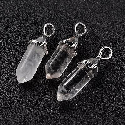 Bullet Natural & Synthetic Mixed Stone Pointed Pendants G-E332-A-1