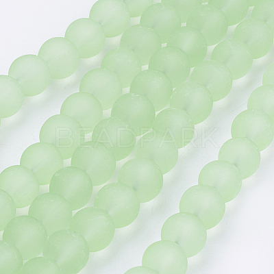 Baking Paint Transparent Glass Bead Strands X-GLAA-S031-12mm-29-1