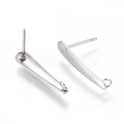 Non-Tarnish 304 Stainless Steel Ear Stud Components STAS-F222-036-1