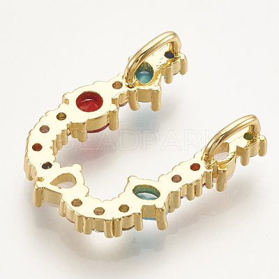 Brass Micro Pave Cubic Zirconia Pendants ZIRC-S061-64U-1