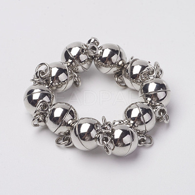 Brass Magnetic Clasps with Loops X-KK-MC021-N-NF-1