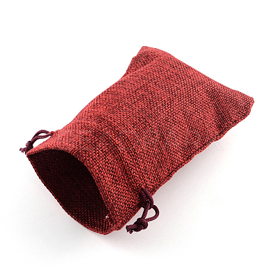 Burlap Packing Pouches Drawstring Bags X-ABAG-Q050-13x18-06-1