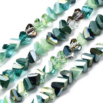 Electroplate Glass Beads Strands X-EGLA-N002-06G-1