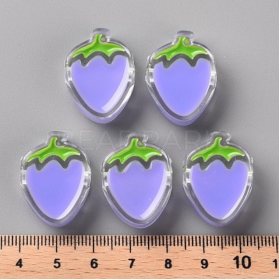 Transparent Enamel Acrylic Beads TACR-S155-003J-1