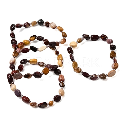 Natural Mookaite Beads Bracelets GG-CBA05D5-02A-01-1