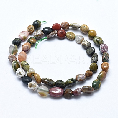 Natural Ocean Jasper Beads Strands G-E483-39A-1