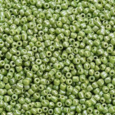 DIY Craft Beads 12/0 Opaque Colors Lustered Round Glass Seed Beads X-SEED-A012-2mm-124-1