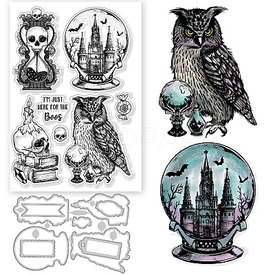1Pc Halloween Magic Theme Carbon Steel Cutting Dies Stencils DIY-GL0004-79-1