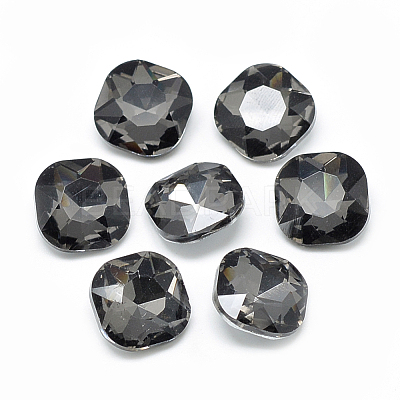 Pointed Back Glass Rhinestone Cabochons RGLA-T032-12x12mm-07-1
