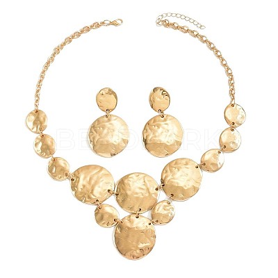 Alloy Pendant Necklaces & Stud Dangle Earrings Sets for Women FS-WG70423-01-1