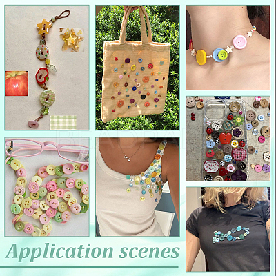 9 Bags 9 Styles Plastic Buttons BUTT-AR0001-35-1