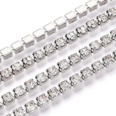 Iron Rhinestone Strass Chains CH-YW0003-01C-NF-1
