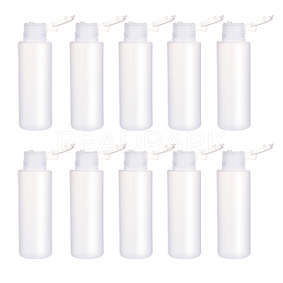 100ml PE Plastic Empty Refillable Flip Cap Bottles MRMJ-WH0037-13C-1