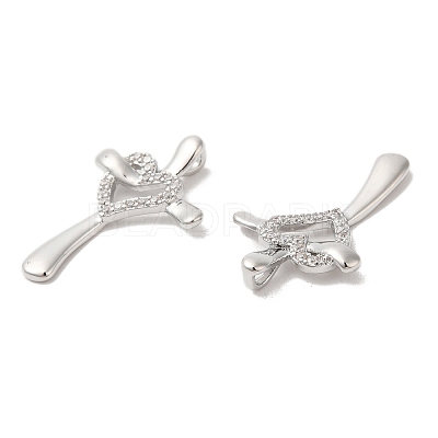 Brass & Cubic Zirconia Pendants KK-G468-43P-1