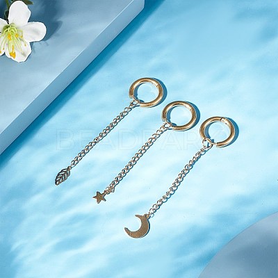 Iron Ends with Twist Chains CH-CH017-G-5cm-1