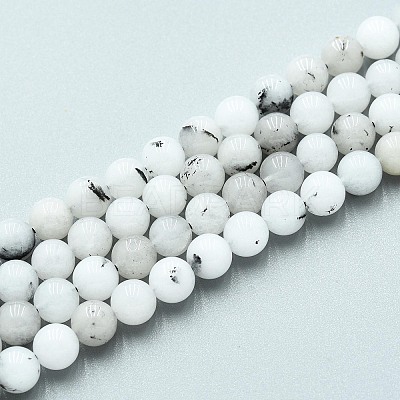 Natural Quartz Beads Strands G-N355-8mm-01-1