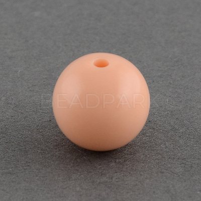 Solid Chunky Bubblegum Acrylic Ball Beads SACR-R835-8mm-07-1