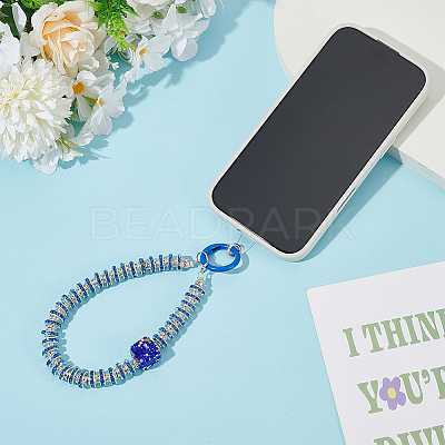 Alloy Glass Rhinestone Mobile Chain AJEW-AR0002-76-1