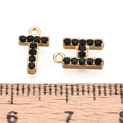 304 Stainless Steel and Rhinestone Pendants STAS-T071-11B-G-1