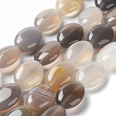 Natural Grey Agate Beads Strands G-L164-A-37-1