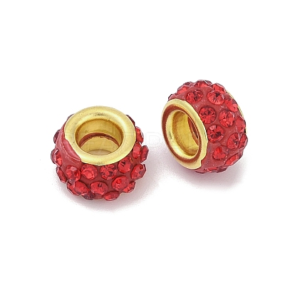 Alloy Rhinestone Clay Pave Beads ALRI-D300-04G-16-1