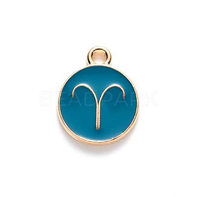 Alloy Enamel Pendants X-ENAM-S124-01B-05A-1